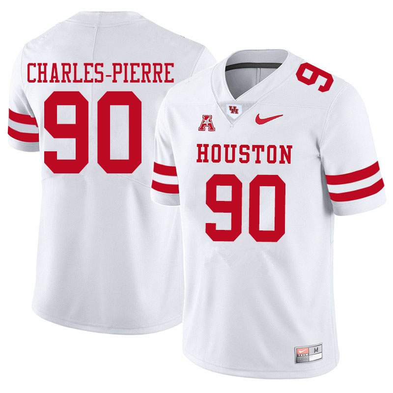 Men #90 Olivier Charles-Pierre Houston Cougars College Football Jerseys Sale-White